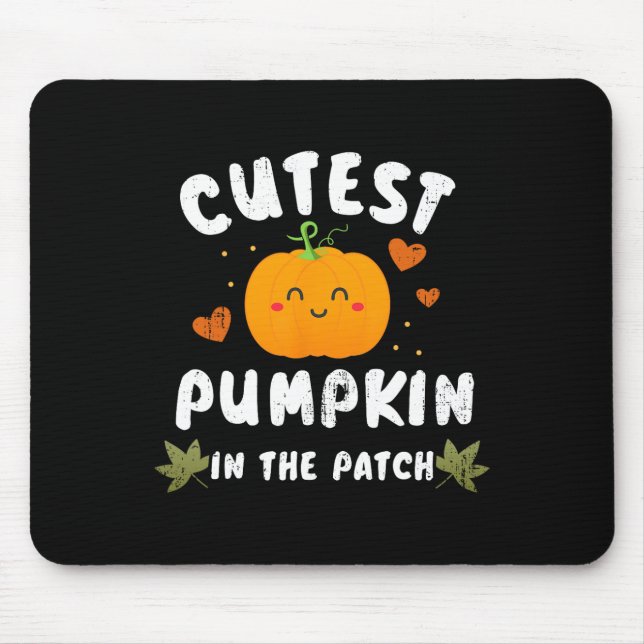 Cutest Pumpkin In The Patch Halloween Fall Costume Mouse Pad (Front)