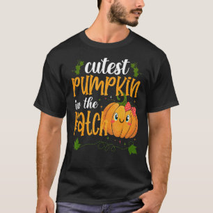 Cutest Pumpkin In The Patch Halloween Fall Girls T T-Shirt
