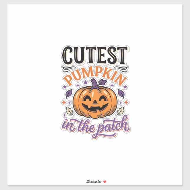 Cutest Pumpkin In The Patch Halloween Shirt Design (Sheet)