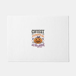 Cutest Pumpkin In The Patch Halloween Shirt Design Doormat