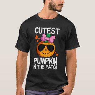 Cutest Pumpkin In The Patch Kids Girls Halloween P T-Shirt