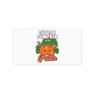 cutest pumpkin in the patch label