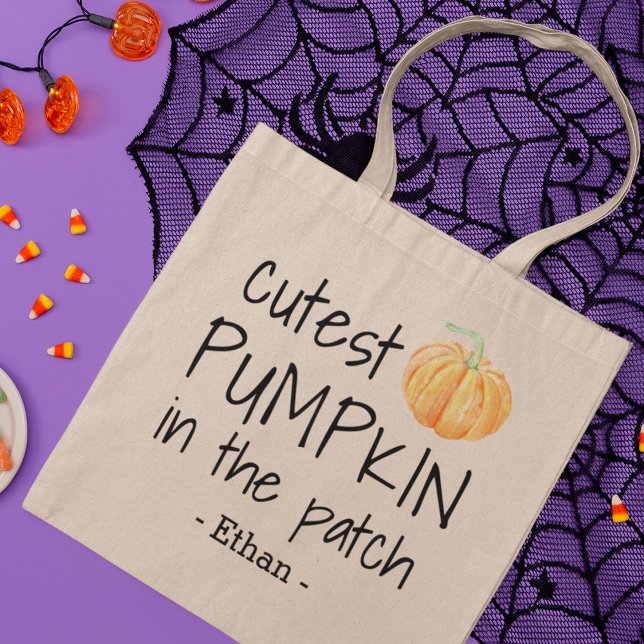 Cutest Pumpkin in the Patch | Personalised Kids Tote Bag (Creator Uploaded)