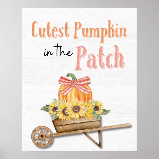 Cutest Pumpkin in the Patch Poster (Front)
