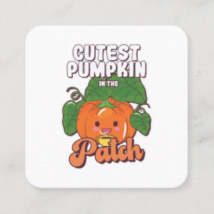 cutest pumpkin in the patch square business card