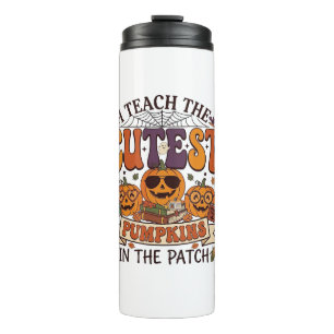 Cutest Pumpkins Halloween Teacher Glasses Books_1 Thermal Tumbler