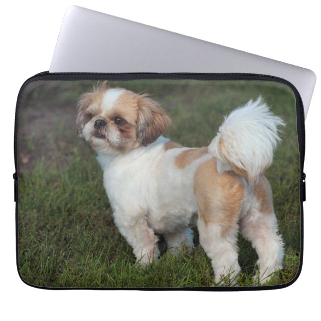 Cutest shih tzu laptop sleeve (Front)