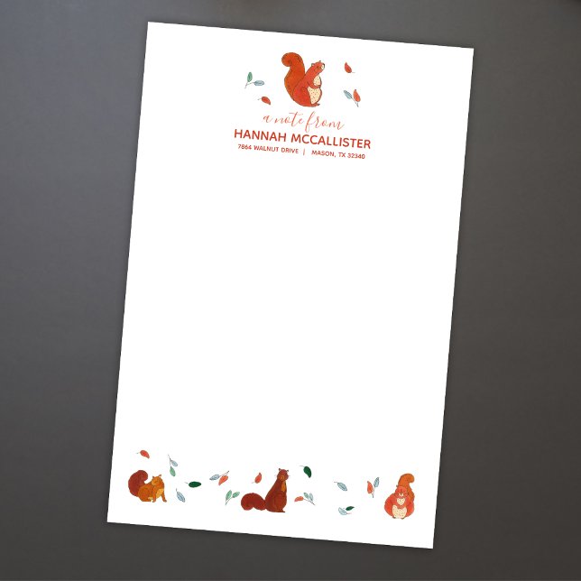 Cutest Squirrel Lovers Personal Stationery (Creator Uploaded)