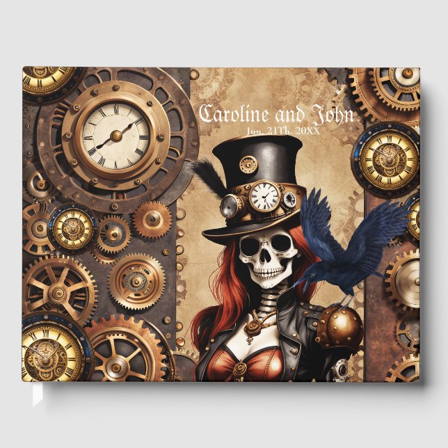 Cutest Steampunk Skeleton  Guest Book (Front)