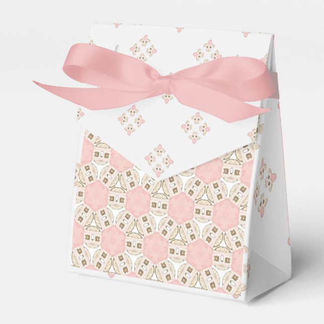 Cutest stinkin' pink box!  Shower Baby Wedding Favour Box (Front Side)
