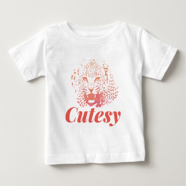 Cutesy Cheetah Baby T-Shirt (Front)