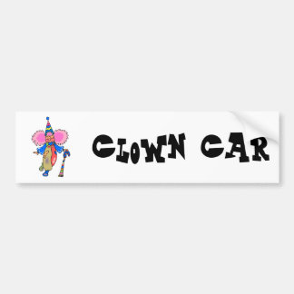 cutesy clown bumper sticker