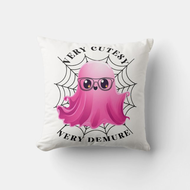 Cutesy Demure Ghost  Cushion (Front)