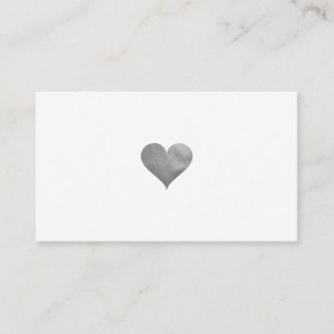 Cutesy Grey Heart Business Card
