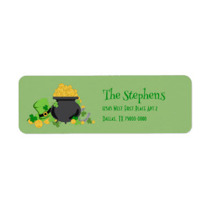 Cutesy Luck for the Irish Address Label Return Address Label