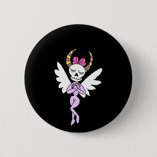 Cutesy Winged Skelly Button