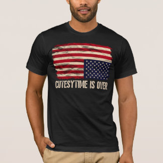 Cutesytime Is Over Upside Down American Flag T-Shirt