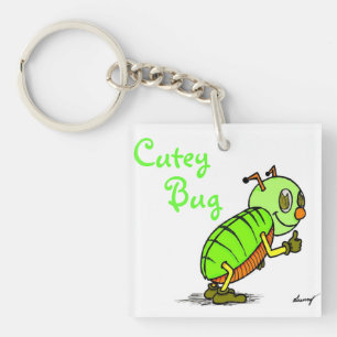 Cutey Bug Acrylic Keychain - Green