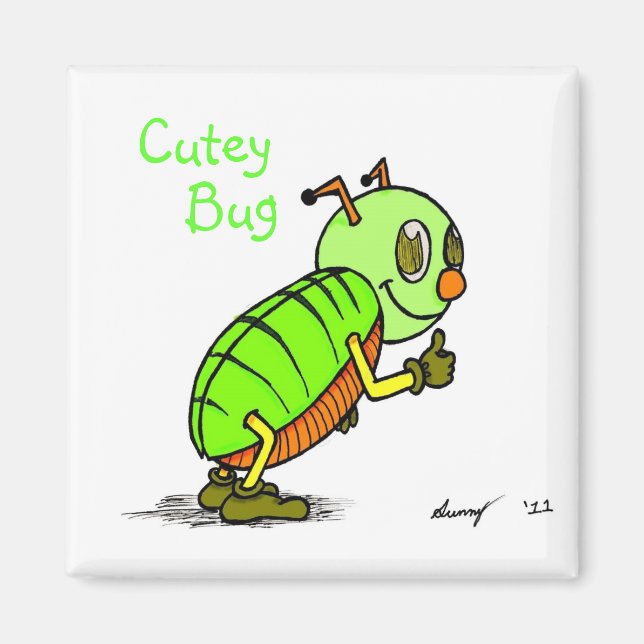 Cutey Bug Fridge Magnet (Front)