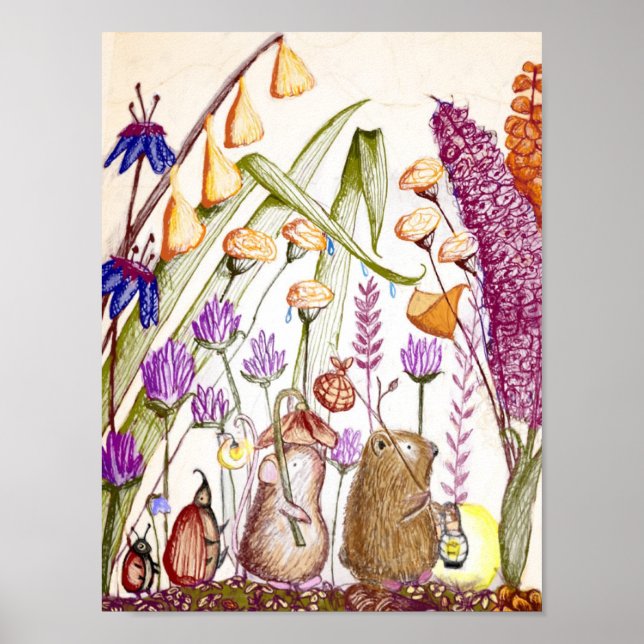 Cutey Postcard Animal Parade Poster (Front)