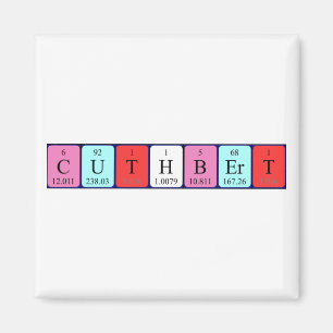 Cuthbert periodic table name magnet