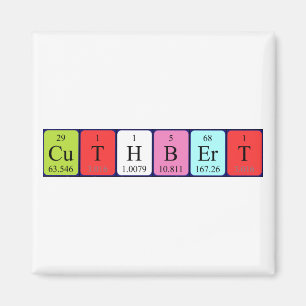 Cuthbert periodic table name magnet