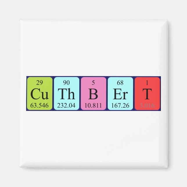 Cuthbert periodic table name magnet (Front)