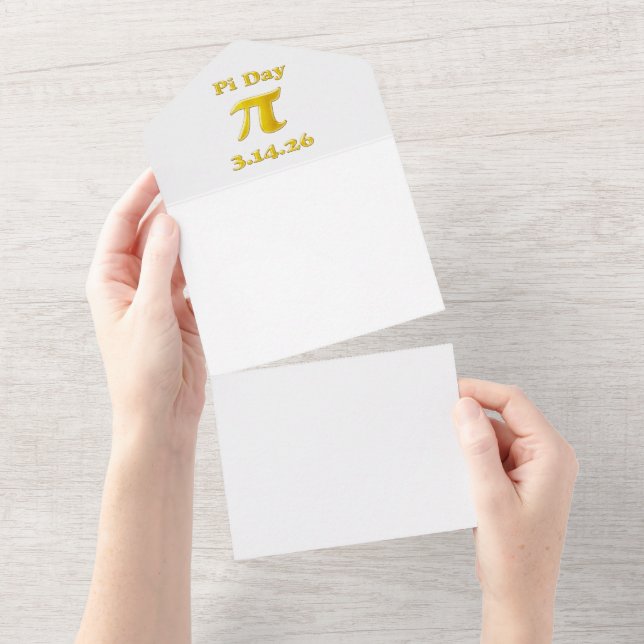 Cutie 3.14 Pi Day All In One Invitation (Tearaway)