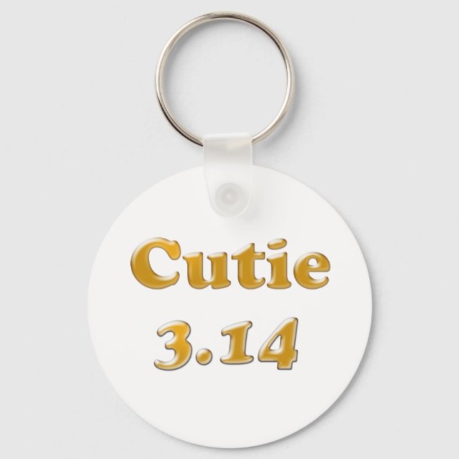 Cutie 3.14 Pi Day Key Ring (Front)