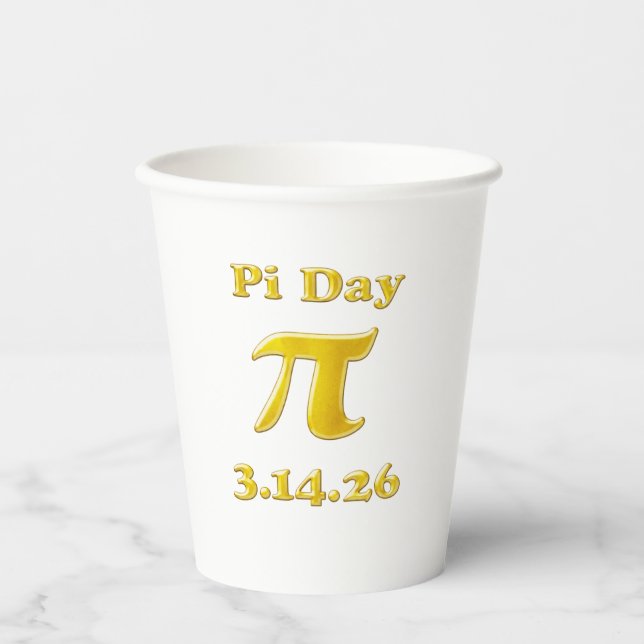 Cutie 3.14 Pi Day  Paper Cups (Front)