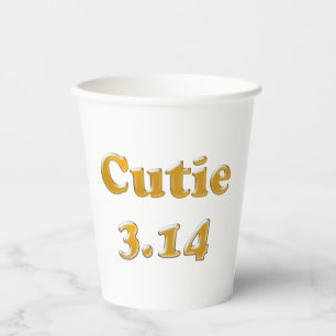 Cutie 3.14 Pi Day Paper Cups