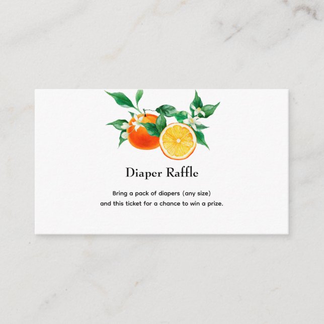 Cutie | Baby Sprinkle Baby Shower | Diaper Raffle Enclosure Card (Front)