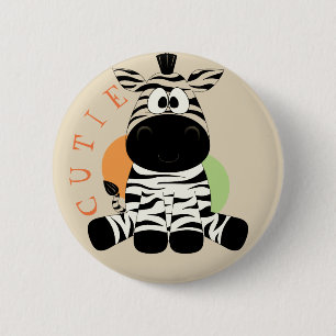 Cutie Baby Zebra Button