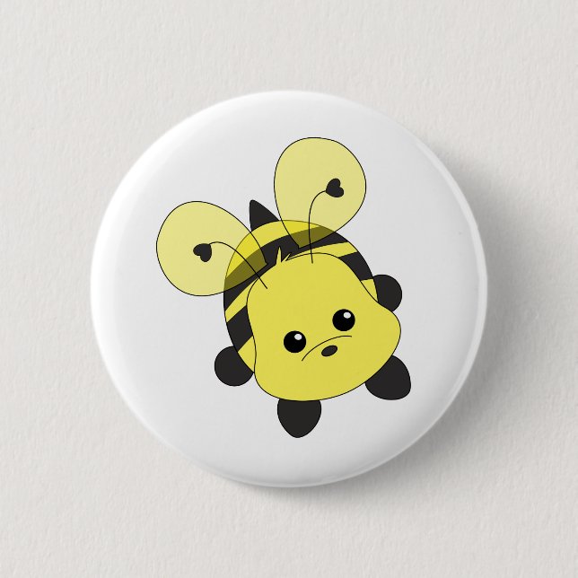Cutie Bee 6 Cm Round Badge (Front)
