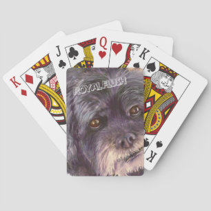 CUTIE BLACK COCK-A-POO MIX PLAYING CARDS
