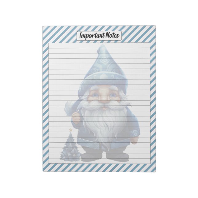 Cutie Blue Christmas Notepad (Rotated)