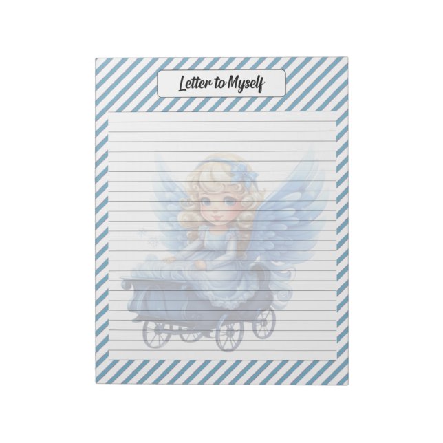 Cutie Blue Christmas Notepad (Rotated)
