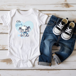 Cutie Blue Elephant - Little Peanut Baby Bodysuit