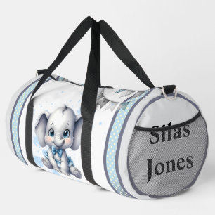 Cutie Blue Elephant - Little Peanut Duffle Bag