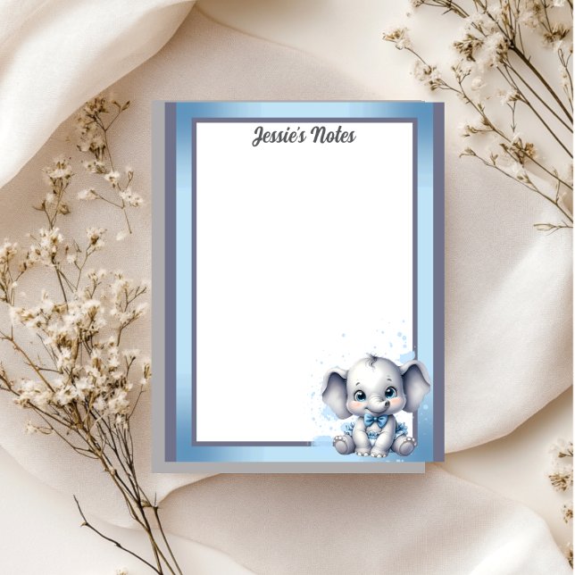 Cutie Blue Elephant - Little Peanut Notepad (Creator Uploaded)