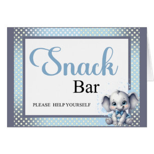 Cutie Blue Elephant - Little Peanut Snack Card