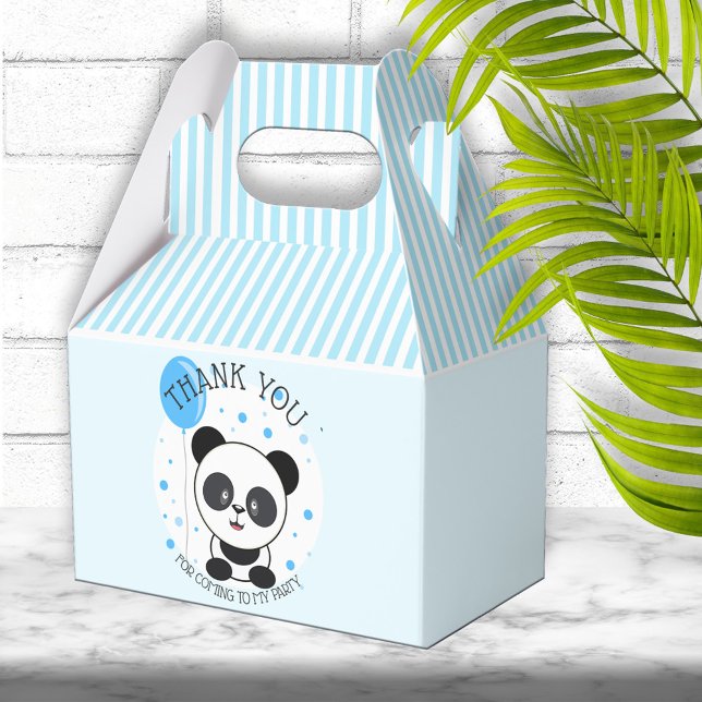 Cutie Blue Panda Birthday Party Favour Box (Creator Uploaded)