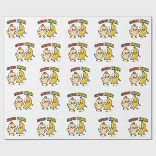 CUTIE CHICKEN BANANA! WRAPPING PAPER