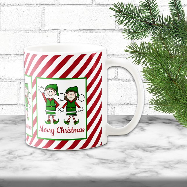 Cutie Christmas Elves Merry Christmas Coffee Mug (Creator Uploaded)