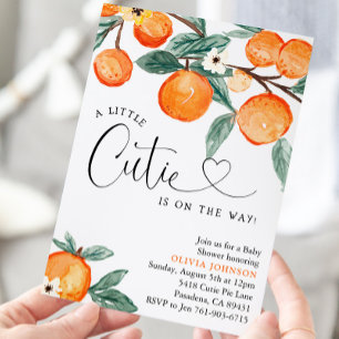 Cutie Clementine Baby Shower Invitation