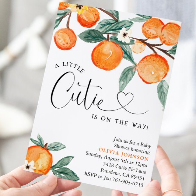 Cutie Clementine Baby Shower Invitation (Creator Uploaded)