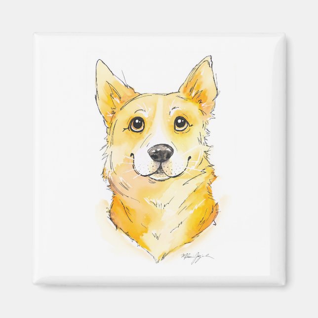 Cutie Corgi Magnet (Front)