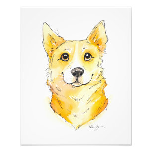 Cutie Corgi Photo Print