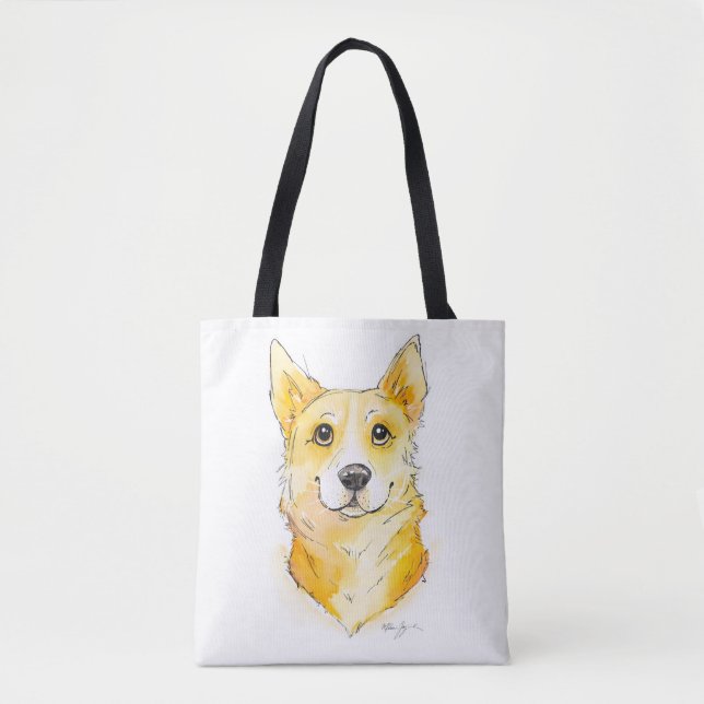 Cutie Corgi Tote Bag (Front)