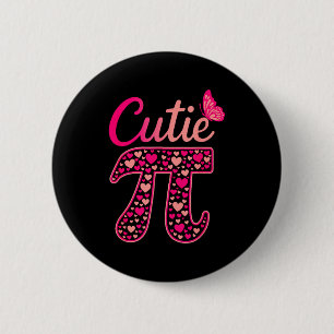 Cutie day funny symbol 314 math teacher day lover 6 cm round badge